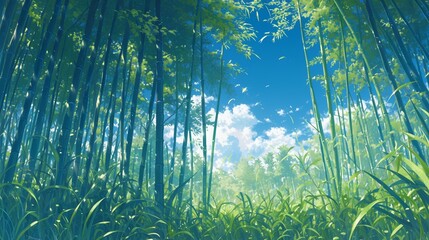 竹林の風景、晴天6