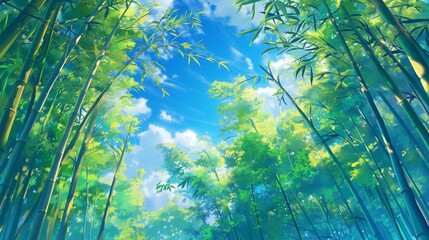 竹林の風景、晴天8