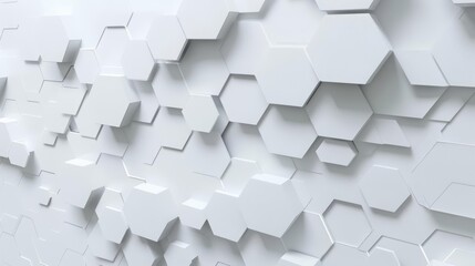The white square pattern and hexagons create a structured and orderly background, showcasing a blend of precision and style, Sharpen 3d rendering background