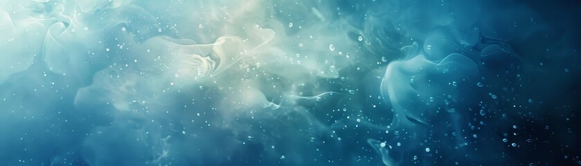 Blue and white abstract painting.