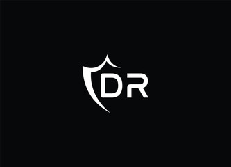 DR shield logo design and company logo