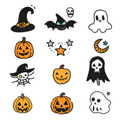 Fototapeta premium halloween seamless pattern