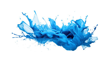 A dynamic splash of blue liquid against a black backdrop, capturing a fluid and energetic movement. Generative AI