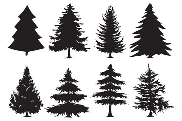 Christmas Tree Silhouette Vector Art