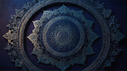 Fototapeta premium A mystical background, with intricate mandala patterns, Generative AI