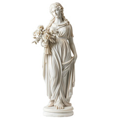 A marble statue isolated on transparent background