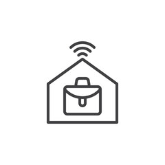 Remote Work line icon