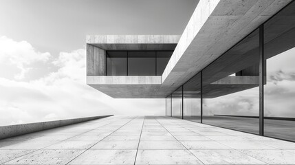 Minimalist Patterns and Textures Architectural: A 3D image featuring minimalist architectural patterns and textures