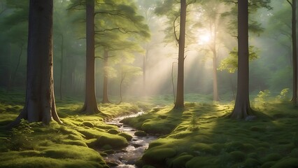 fog in the forest Enchanted Forest A Dawn Symphony of Nature