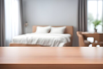 empty table in bedroom 