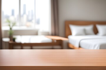 empty table in bedroom 