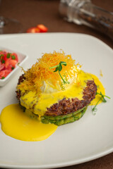Beef steak and vegetable cutlet