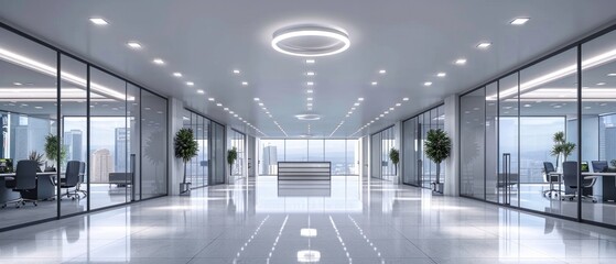 Obraz premium Ethereal efficiency: Streamline operations with the clarity of light.