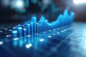 The graph's upward movement signifies the optimistic outlook and upward trajectory of the stock market