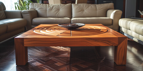 Classic living table in wood