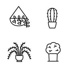 Icon set of flower. Editable vector pictograms isolated on a white background.