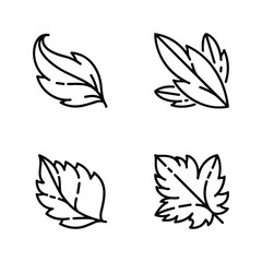Icon set of flower. Editable vector pictograms isolated on a white background.