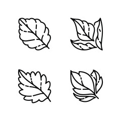Icon set of flower. Editable vector pictograms isolated on a white background.