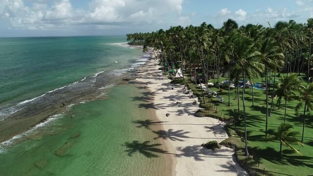Aerial view of Carneiros Beach - Tamandar&eacute;, Pernambuco, Brazil