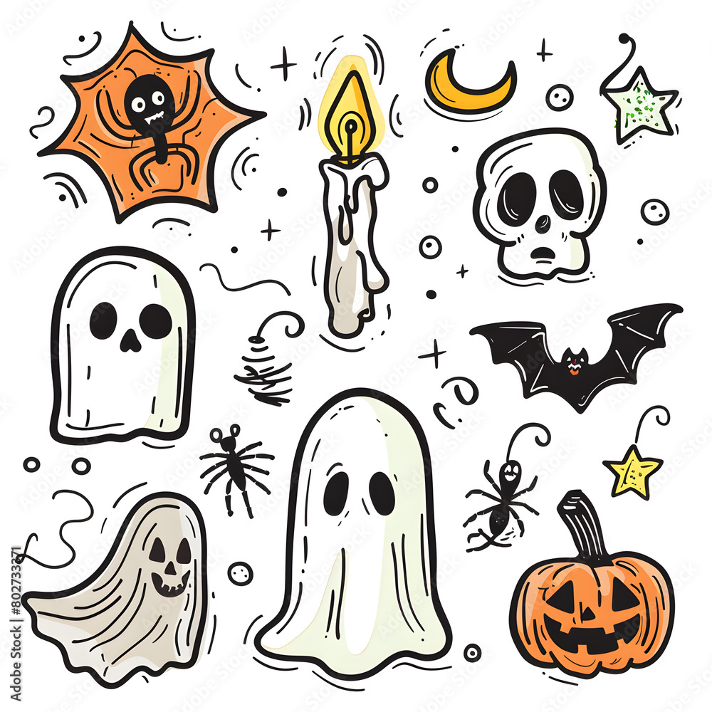 Sticker halloween pattern