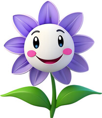 Cute bellflower with a happy face. 