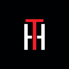Abstract Initial logo vector. Initials TH. HT logo design. Innovative high tech logo template