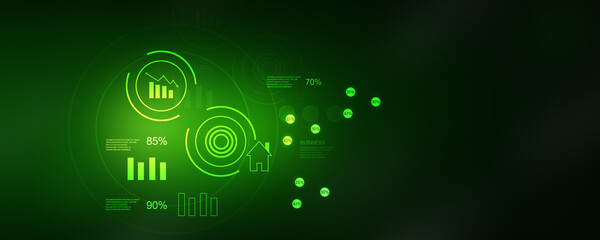 2d illustration Stock market online business concept. business Graph 