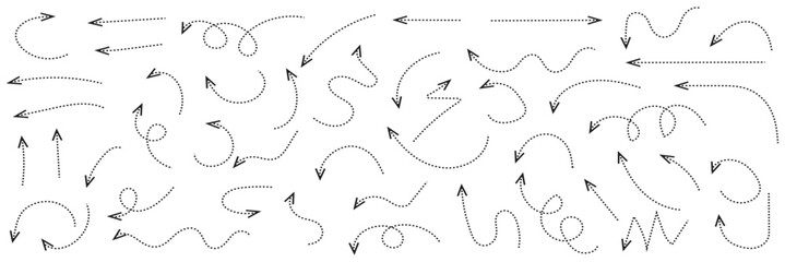 Hand drawn arrows set. Vector doodle icon. Vector illustration. EPS 10/AI