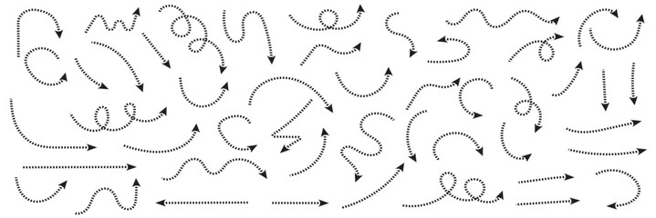 Hand drawn arrows set. Vector doodle icon. Vector illustration. EPS 10/AI