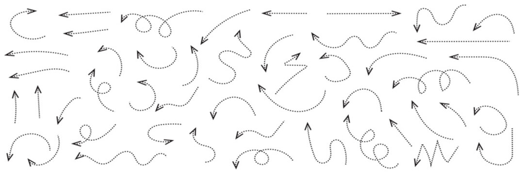 Hand drawn arrows set. Vector doodle icon. Vector illustration. EPS 10/AI