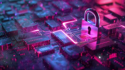 ethical hacking concept 3d illustration. seamless looping overlay 4k virtual video animation background - Powered by Adobe