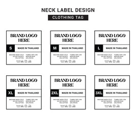 Neck Label Clothing Tag Template Concept Vector or EPS
