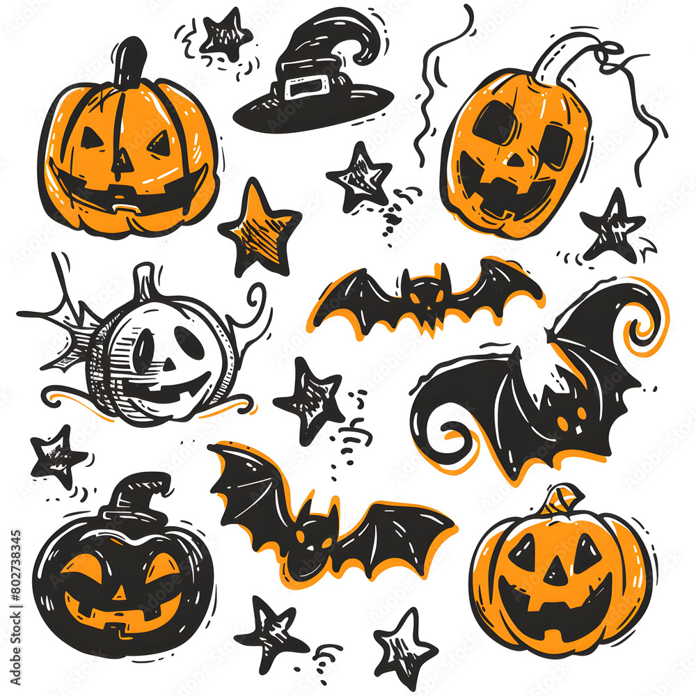 Wall mural halloween pattern