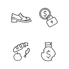 homeless outline icon set includes thin line donation, bunk bed, leftover, bridge, mittens, alcohol, food stall icons for report, presentation, diagram, web design
