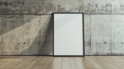 Blank Easel Frame in Minimalist Indoor Setting