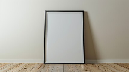 Minimalistic Whiteboard on Wall with Shadow