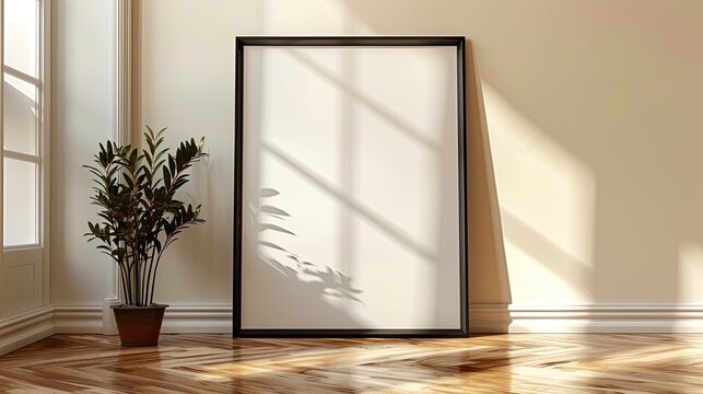 Minimalist Room with Natural Light and Plant Decor