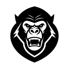 Gorilla silhouette vector illustration art