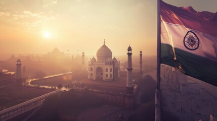 India flag close up view, Independence day of India, Parliament day, Defence day, Republic Day, Memorial day, Election day, Celebration of India, Generated by AI