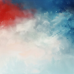 Cosmic Red White Blue Abstract Painting Watercolor Background Digital Illustration