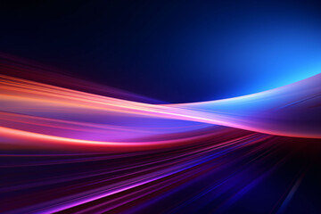 Streamlined speed light blue and purple special effects, abstract technology blue KV main visual business background