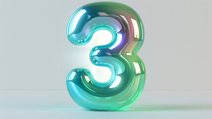 Naklejka premium 3D stereoscopic number 3, shopping mall opening countdown scene poster illustration