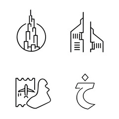 Islamic icons, such as mosque, quran, carpet, ramadan and more.