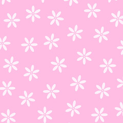 Pink White Floral Decorative Pattern Background
