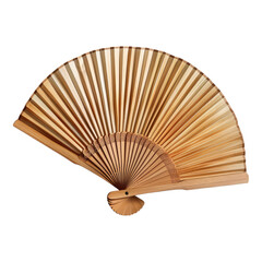 Traditional hand fan isolated on transparent background