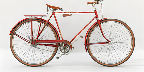 vintage bicycle on a wooden background