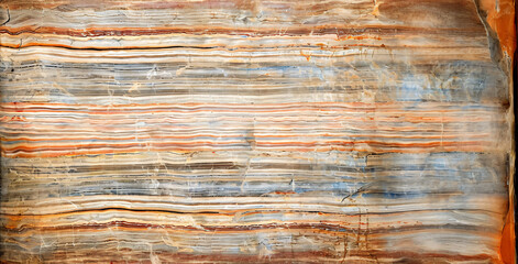 Fototapeta premium Natural layers of multicolored sedimentary rock offer a stunning abstract texture
