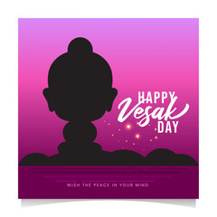 Happy buddha purnima greeting post vector, Guru purnima, happy buddha purnima, vector illustration, makha bucha festival
