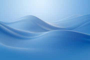 Soft blue waves abstract gradiented blue background