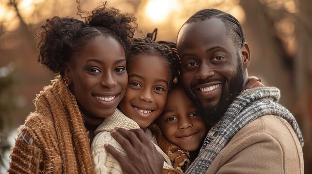 The family portrait captures a moment of warmth and togetherness, with smiles brightening each face, serving as a timeless reminder of love and unity.